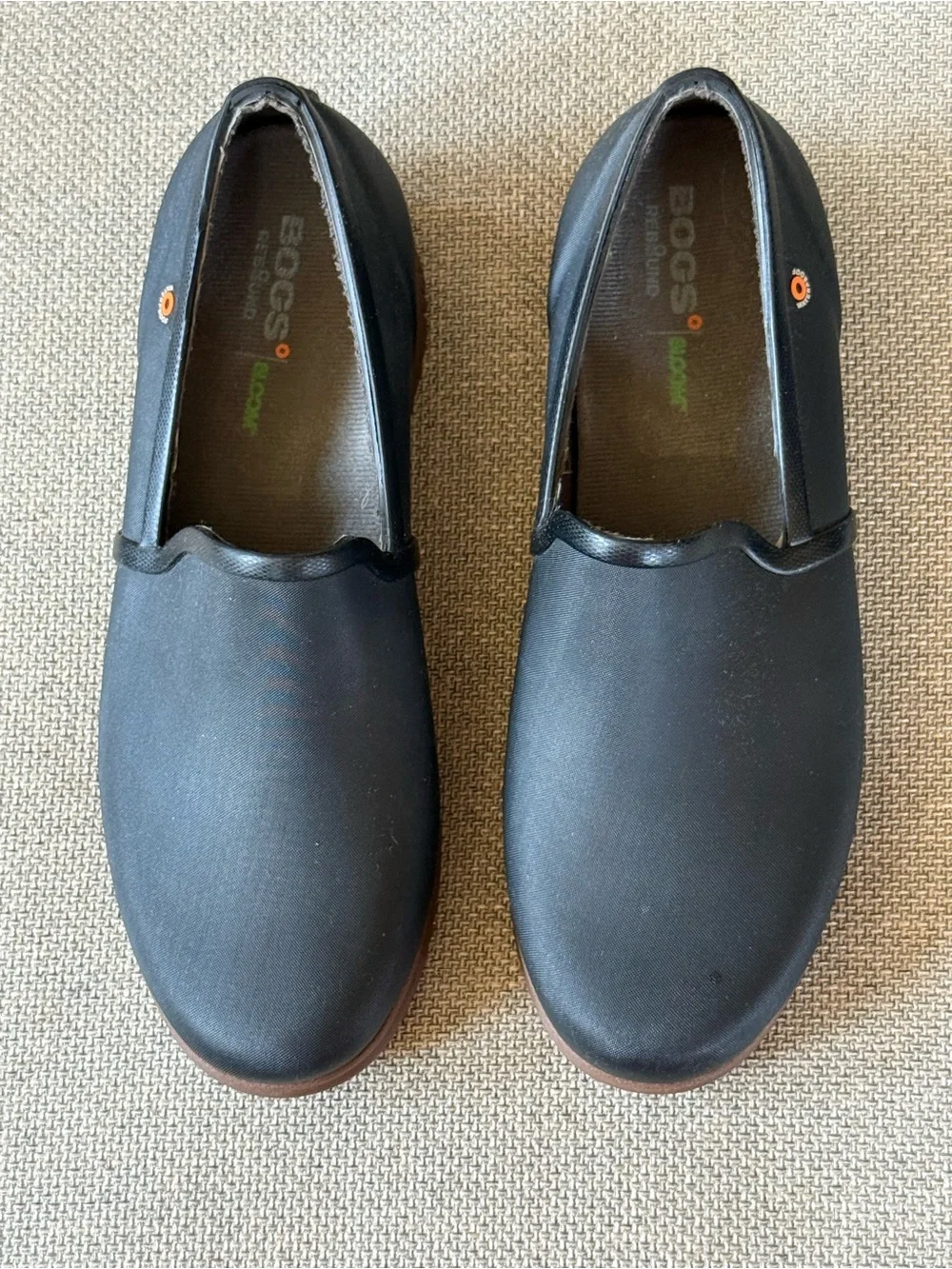 Bogs Sweet Pea Waterproof Slip On Shoes Black Size 7 Women’s